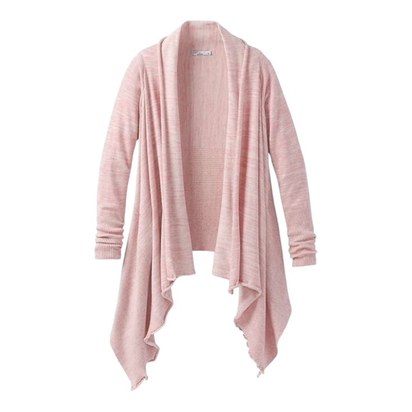 Prana Pink Bubblegum Blush Loveland Wrap Cardigan Sweater Size Smallll - Picture 3 of 11